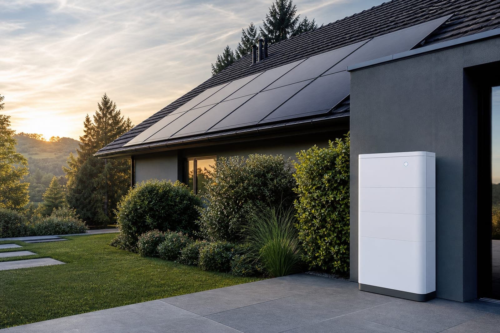 Photovoltaic installation and storage battery